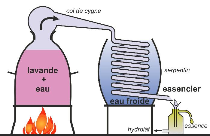 Processus de distillation à flamme nue « Guide des Cocktails et apéros